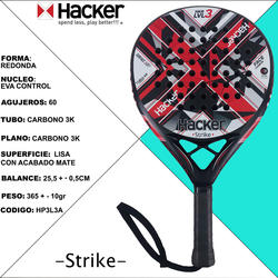 Paleta de Padel Hacker LVL-3 Strike